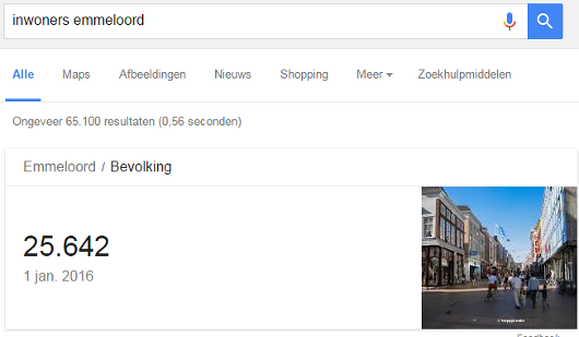 Google direct antwoord